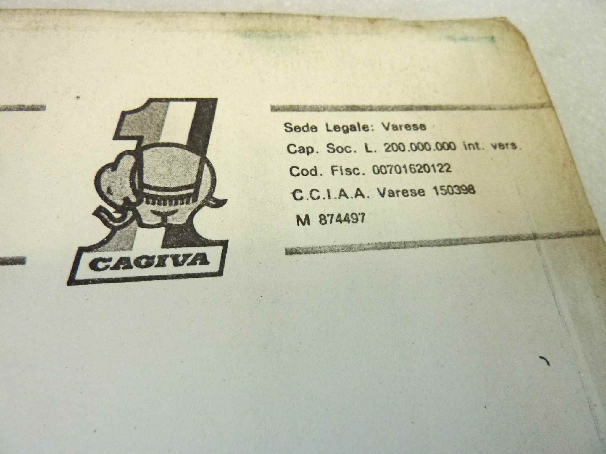 Catalogo parti ricambio Cagiva AMF RR250 International ricambi ORIGINALE ita Parts Catalog dim 21,5 x 29,5 cm - immagine 2