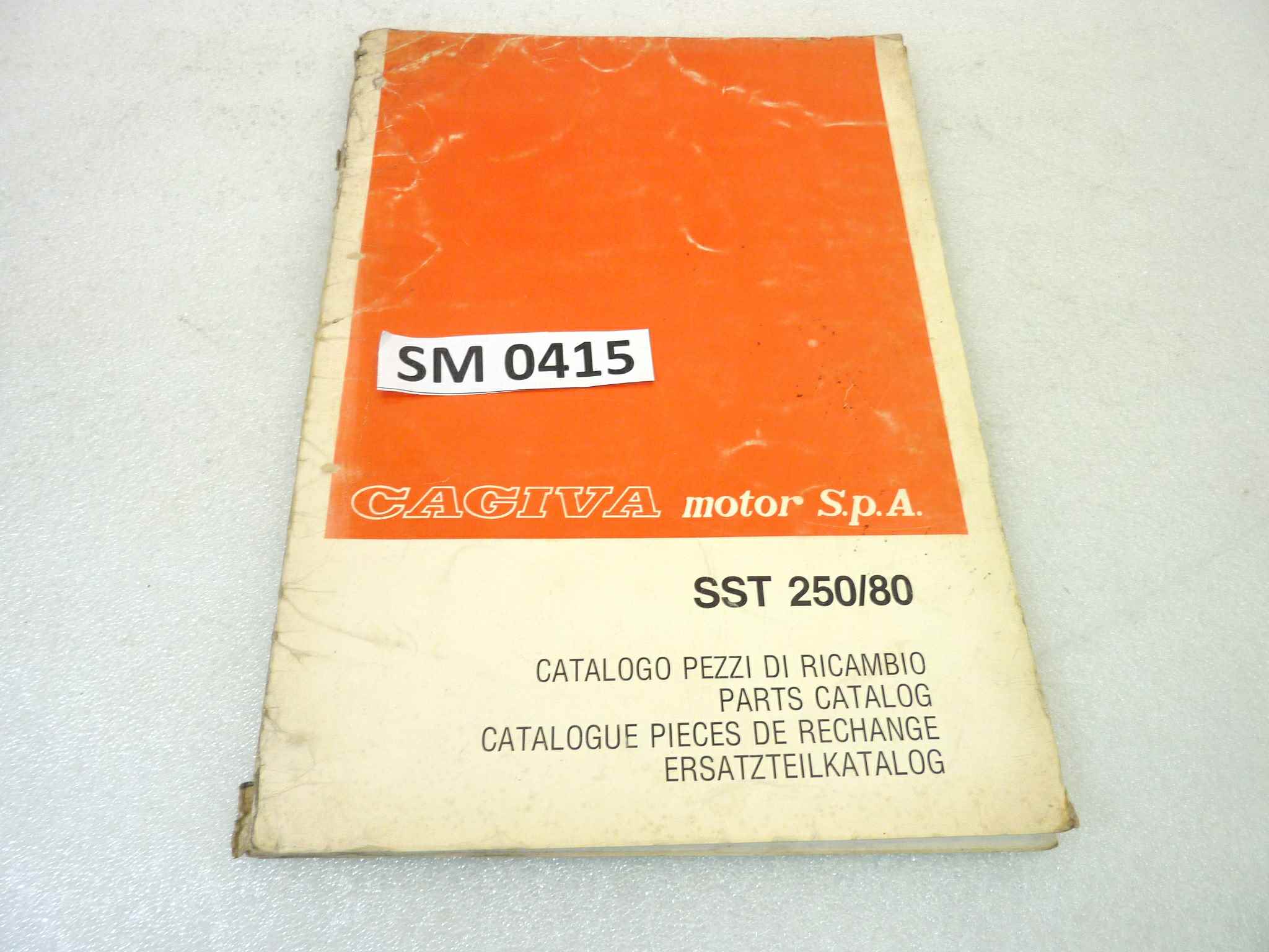 Catalogo parti ricambio Cagiva SST250 80 ricambi ORIGINALE eng ita fra ger Parts Catalog dim 21,5 x 29,5 cm