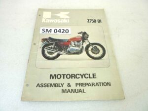 Manuale officina Kawasaki Z750 B1 Shop Manual ORIGINALE eng - Motorcycle service Manual WORKSHOP riparazione dim 21,5 x 28 cm