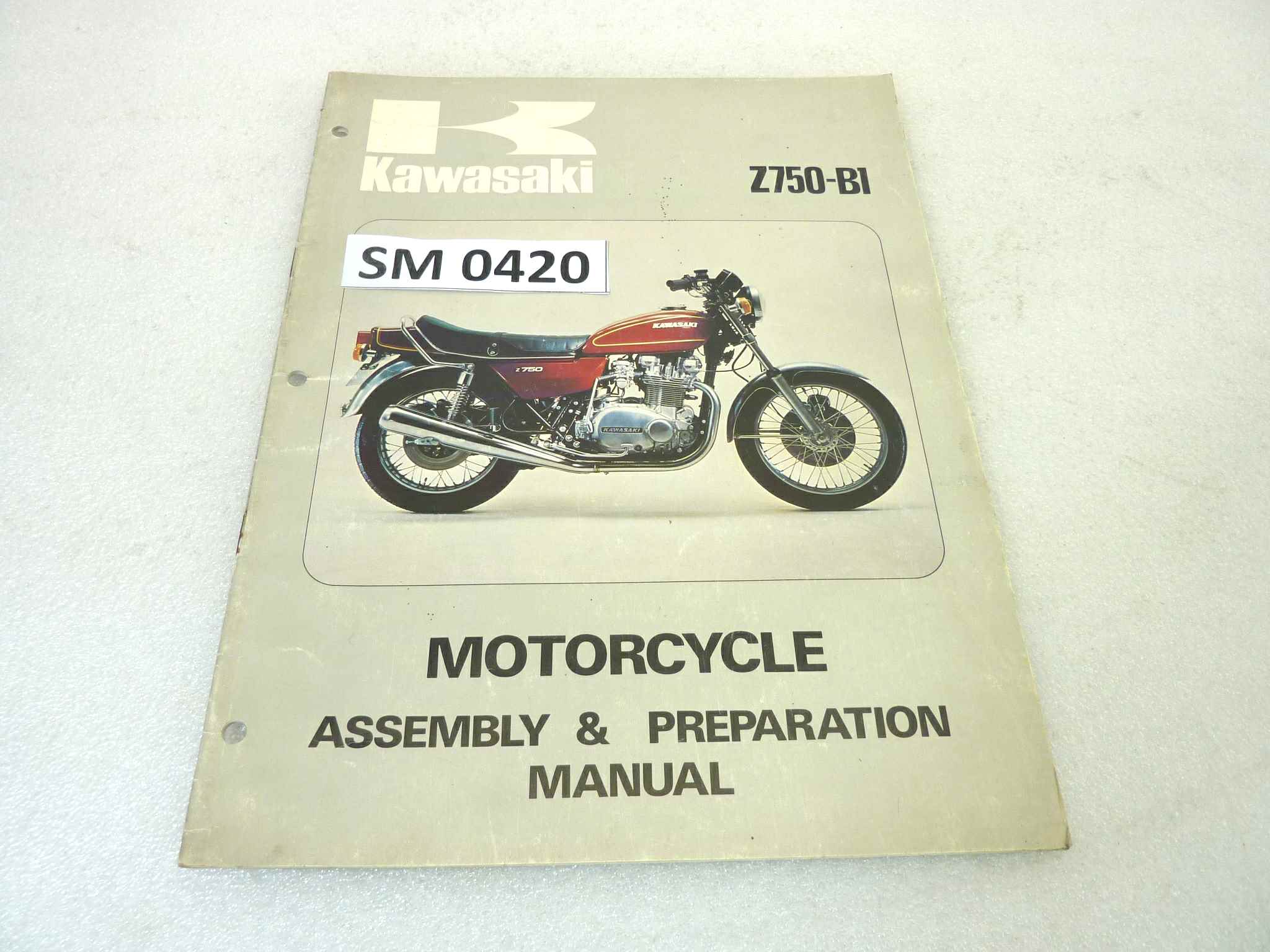 Manuale officina Kawasaki Z750 B1 Shop Manual ORIGINALE eng - Motorcycle service Manual WORKSHOP riparazione dim 21,5 x 28 cm