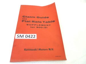 Tabella guida valori supplemento Kawasaki Z1 900