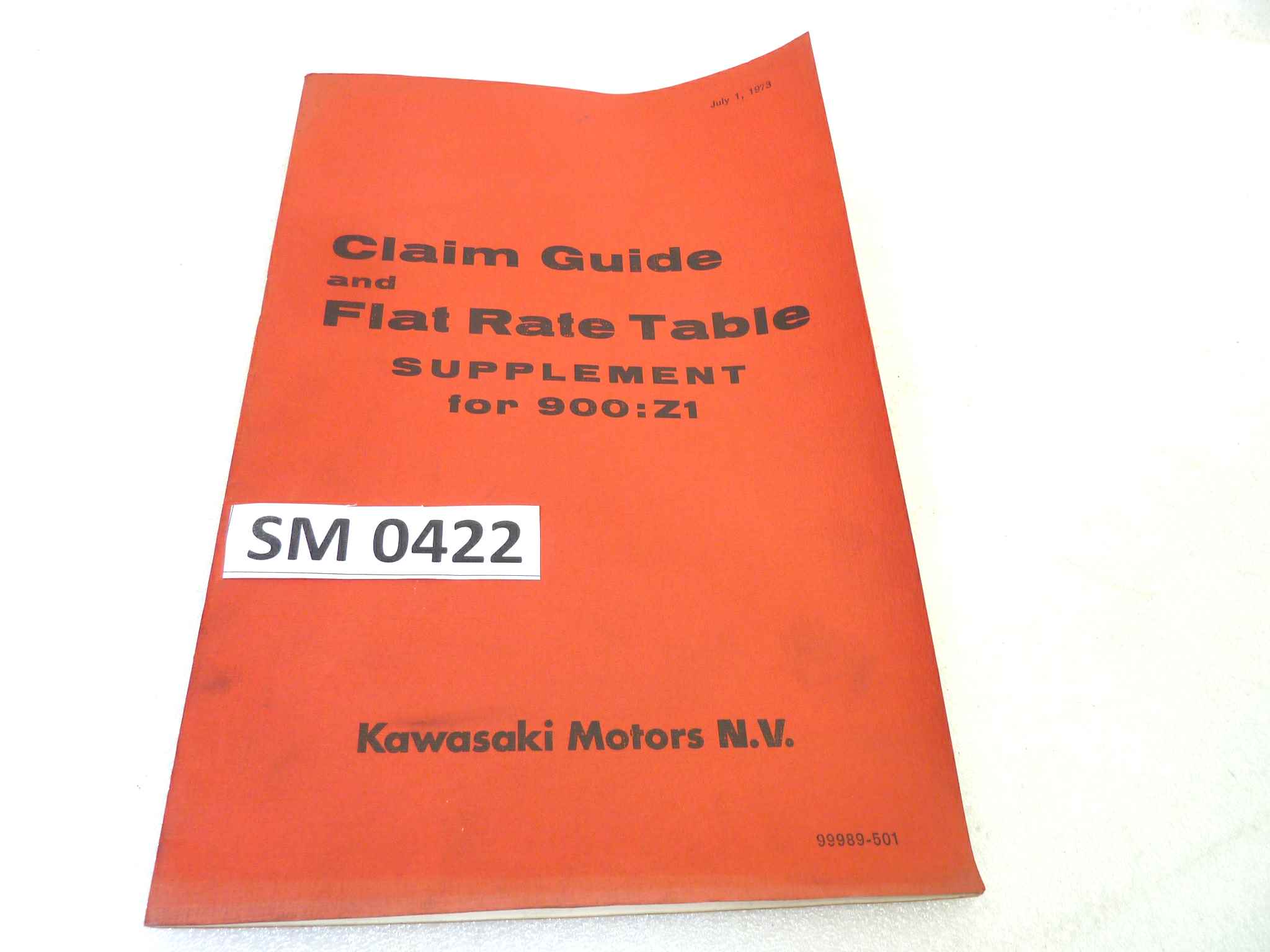 Tabella guida valori supplemento Kawasaki Z1 900