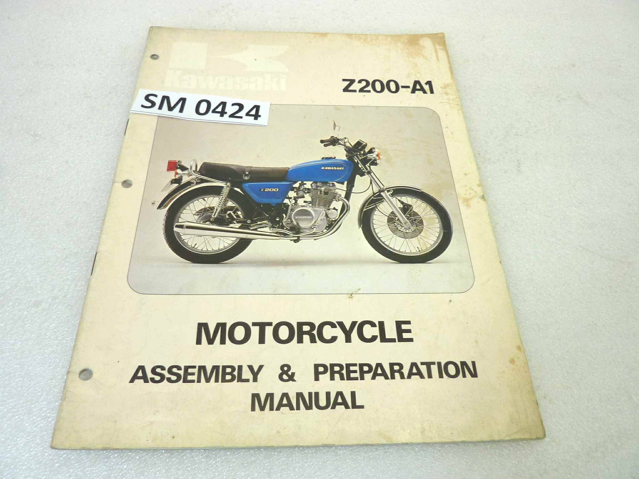 Manuale officina Kawasaki Z200 A1 Shop Manual ORIGINALE eng - Motorcycle service Manual WORKSHOP riparazione dim 21,5 x 28 cm