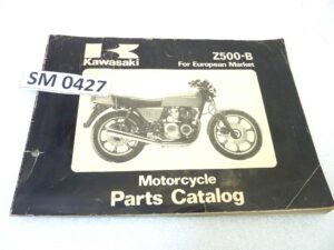 Catalogo parti ricambio Kawasaki Z500 B ricambi ORIGINALE eng Parts Catalog dim 18 x 26 cm