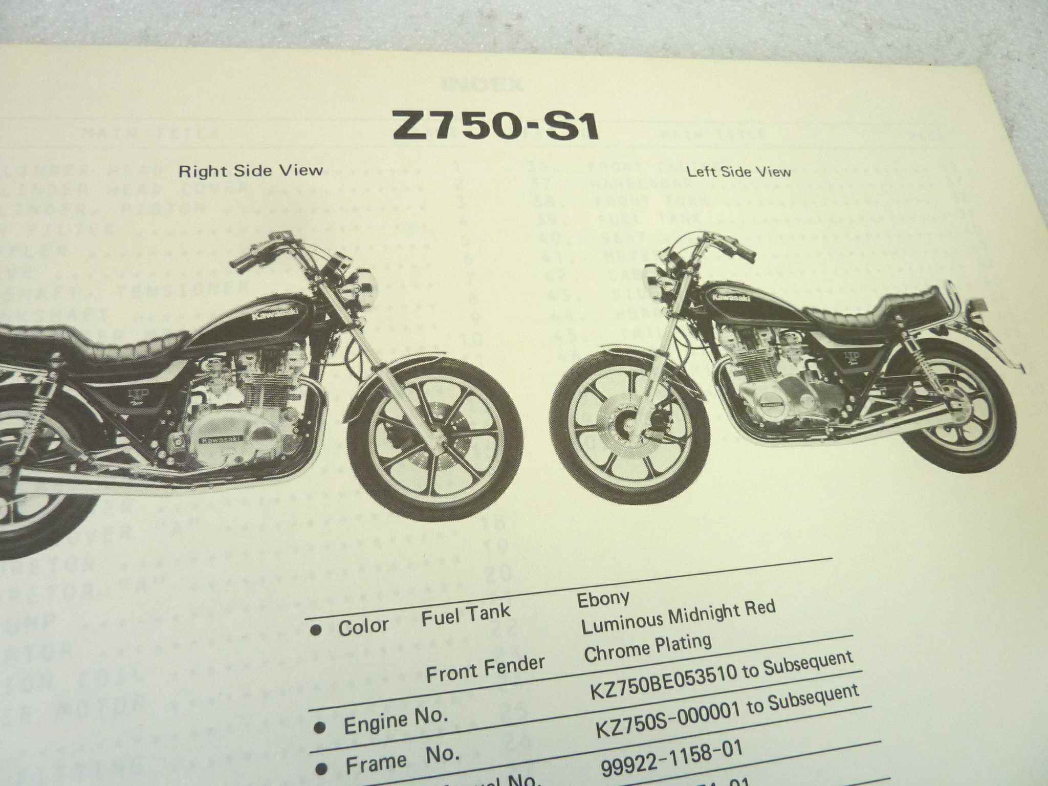 Catalogo parti ricambio Kawasaki Z750 S LTD ricambi ORIGINALE eng Parts Catalog dim 18 x 26 cm - immagine 6