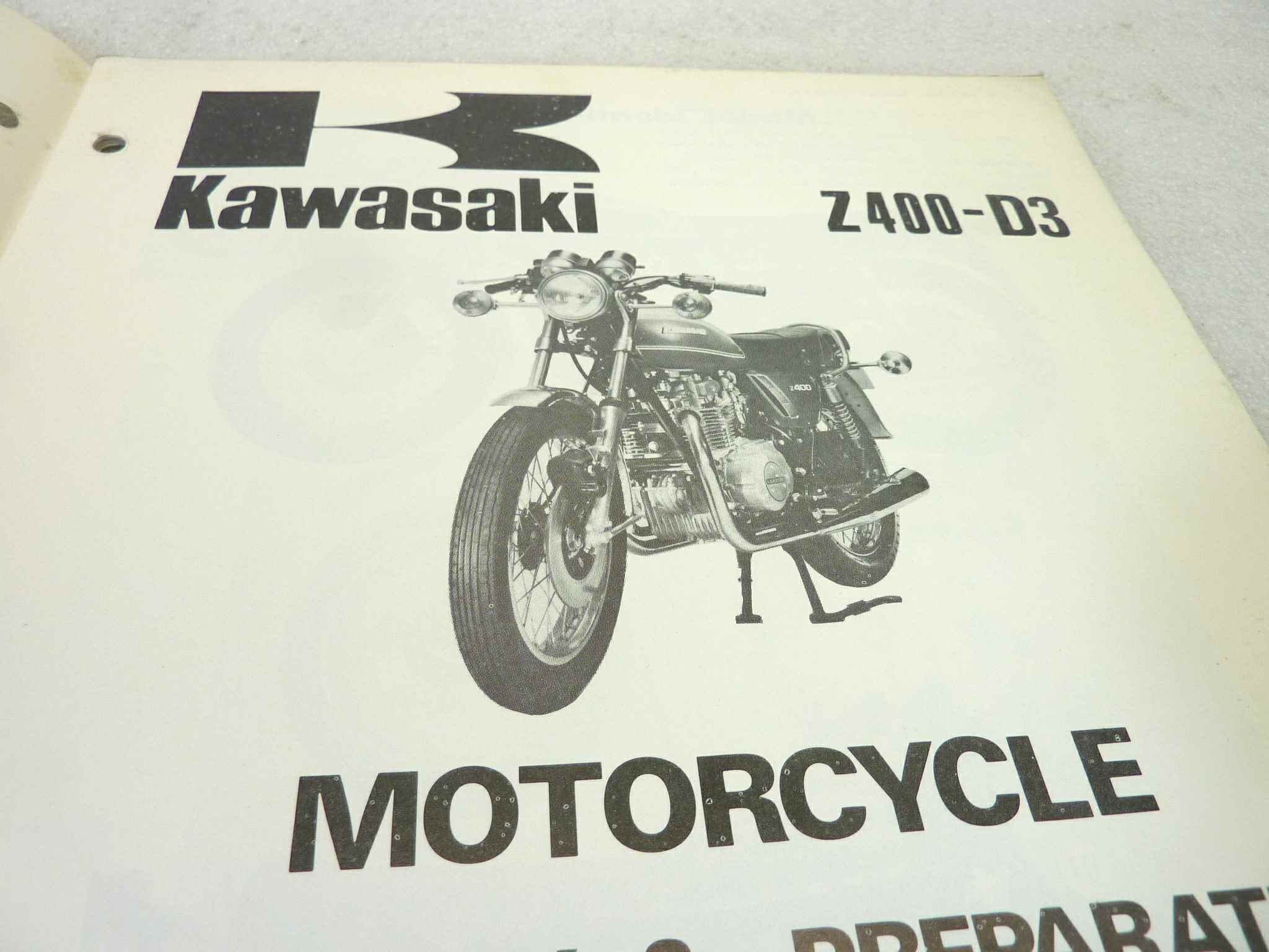 Manuale officina Kawasaki Z400 D3 Shop Manual ORIGINALE eng - Motorcycle service Manual WORKSHOP riparazione dim 21,5 x 28 cm - immagine 5