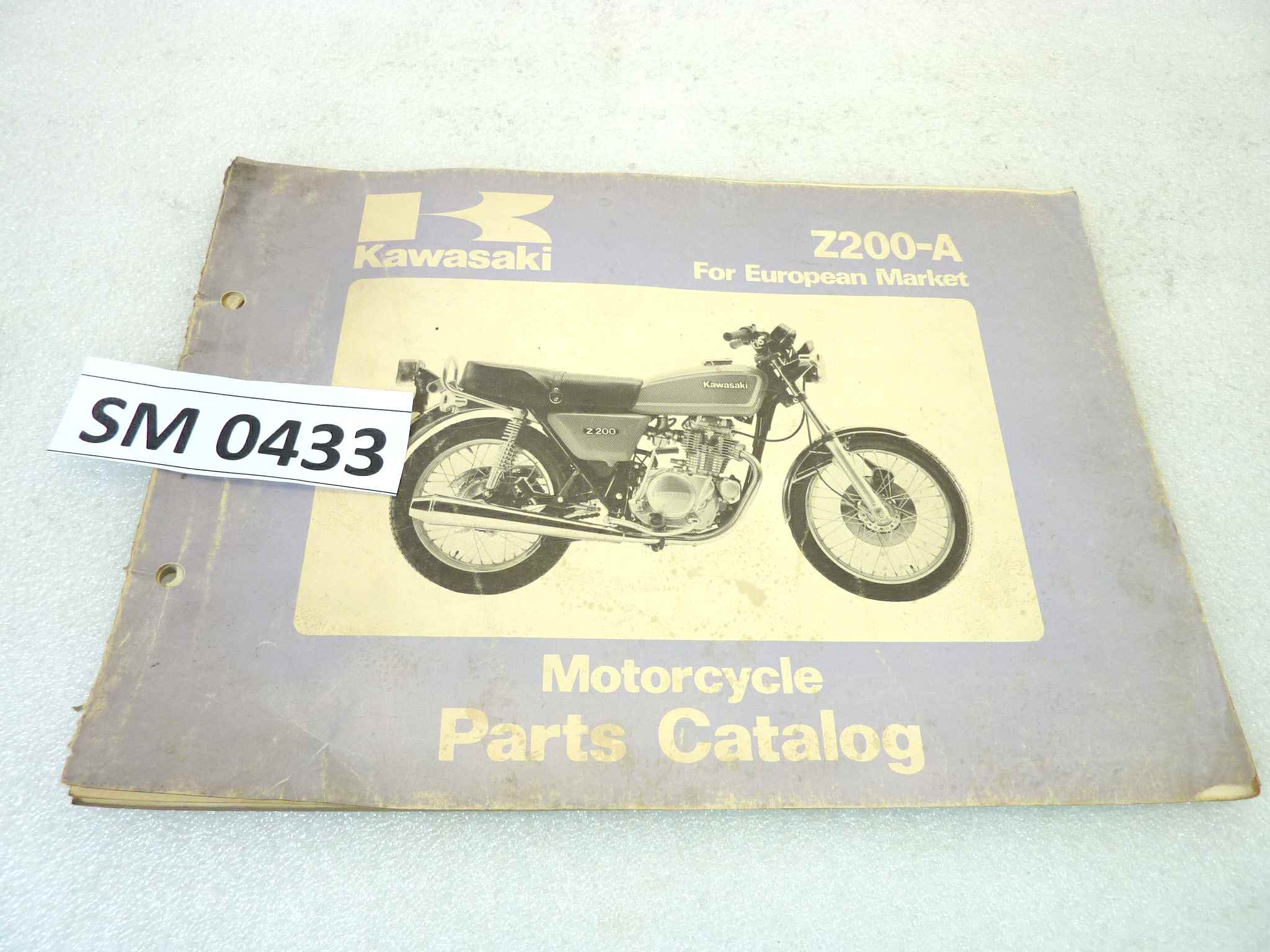 Catalogo parti ricambio Kawasaki Z200 A ricambi ORIGINALE eng Parts Catalog dim 18 x 26 cm