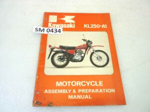 Manuale officina Kawasaki KL250 A1 Shop Manual ORIGINALE eng - Motorcycle service Manual WORKSHOP riparazione dim 21,5 x 28 cm