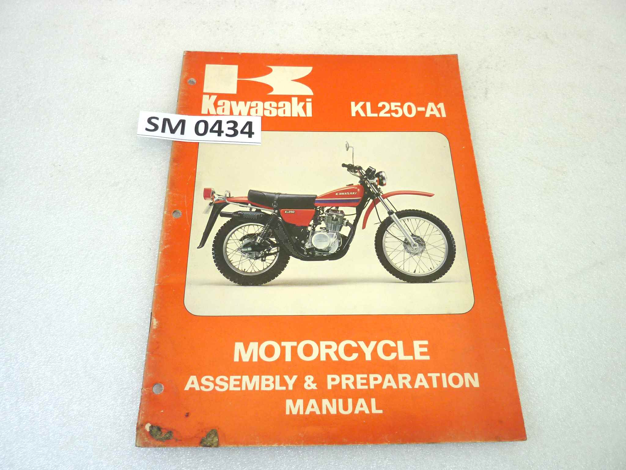 Manuale officina Kawasaki KL250 A1 Shop Manual ORIGINALE eng - Motorcycle service Manual WORKSHOP riparazione dim 21,5 x 28 cm