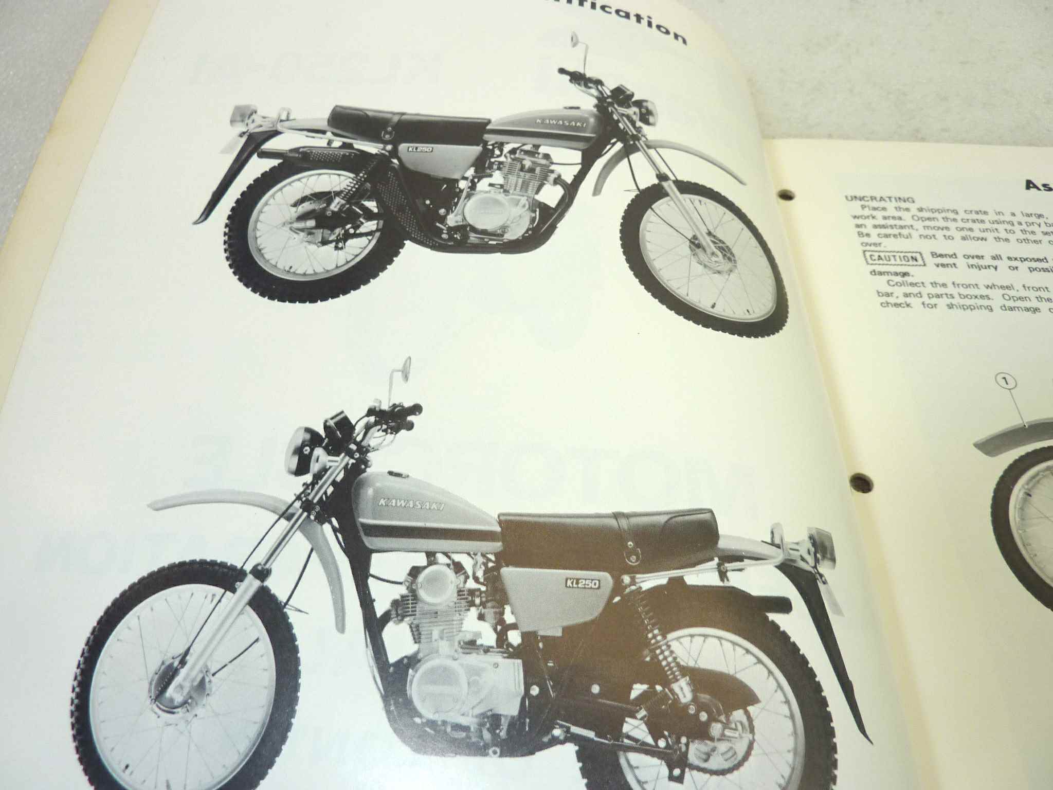 Manuale officina Kawasaki KL250 A1 Shop Manual ORIGINALE eng - Motorcycle service Manual WORKSHOP riparazione dim 21,5 x 28 cm - immagine 6