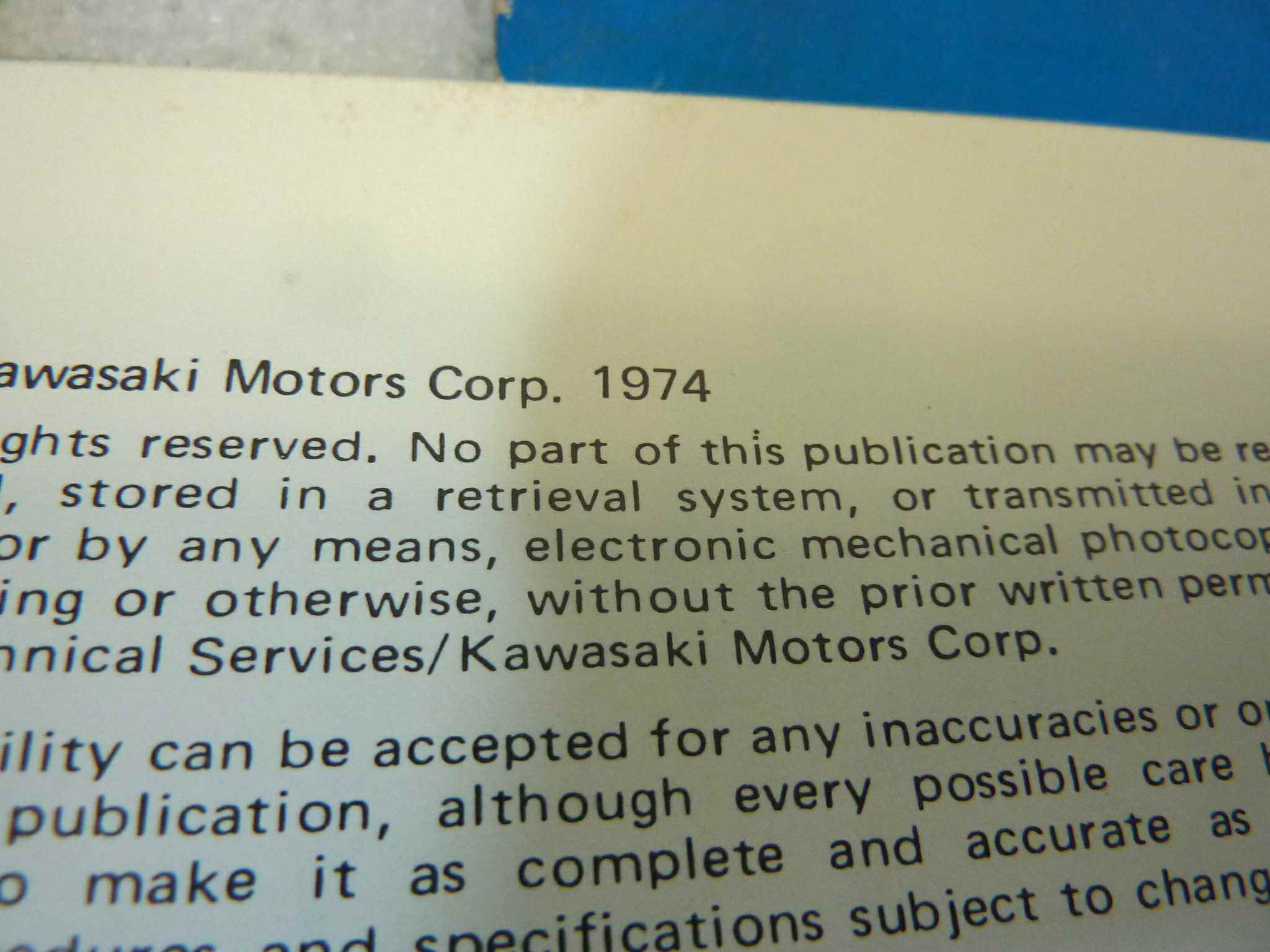 Manuale officina Kawasaki KZ400 Shop Manual ORIGINALE eng - Motorcycle service Manual WORKSHOP riparazione dim 21,5 x 28 cm - immagine 6