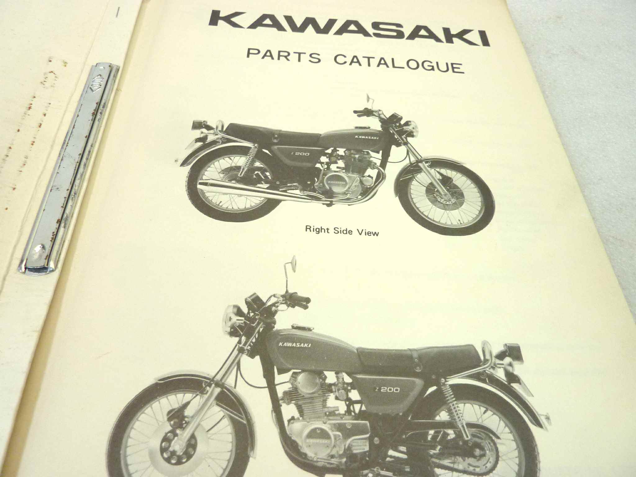 Catalogo parti ricambio Kawasaki Z200 A1 ricambi ORIGINALE eng Parts Catalog dim 22 x 28 cm - immagine 5