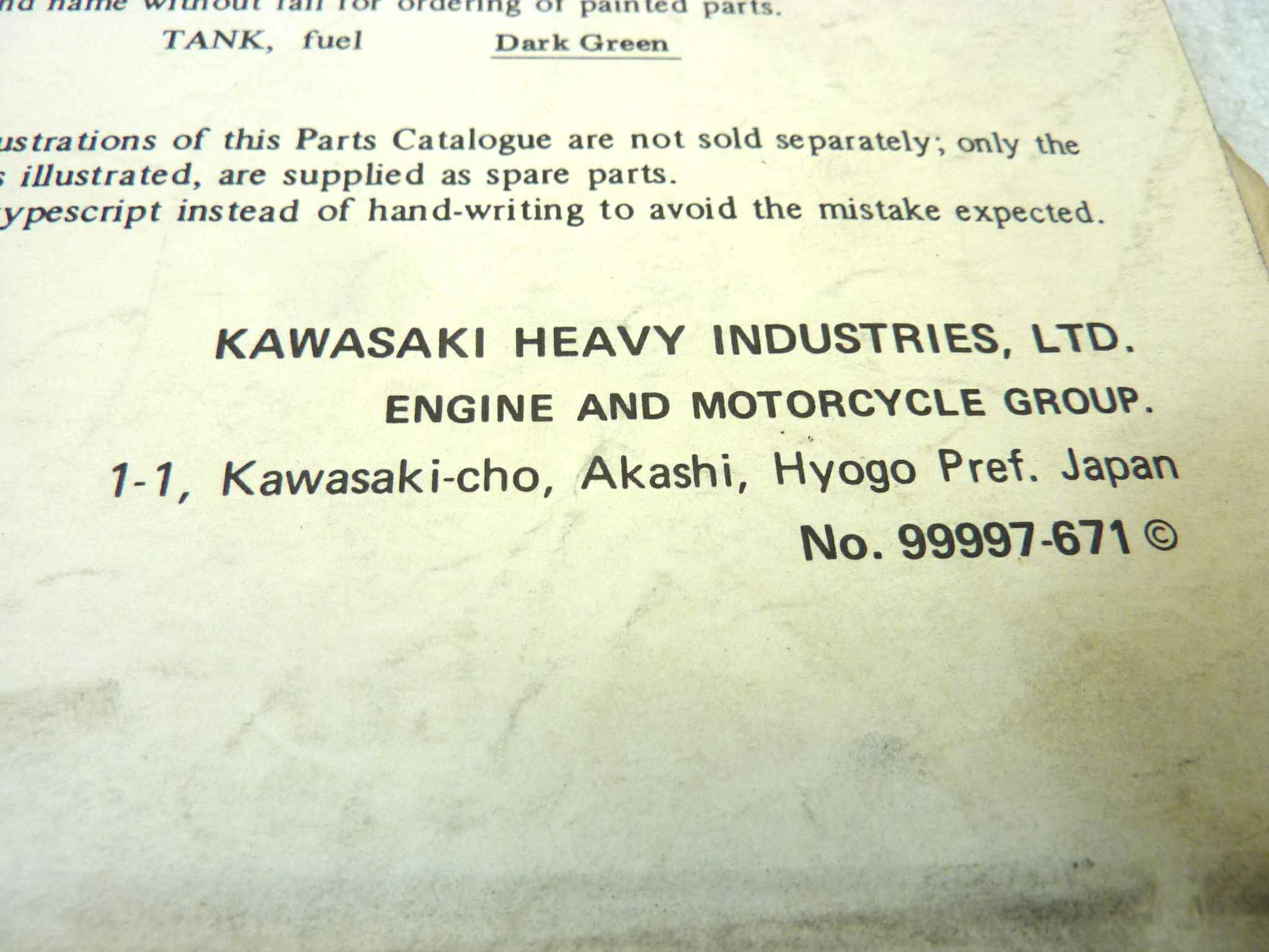 Catalogo parti ricambio Kawasaki Z900 A4 ricambi ORIGINALE eng Parts Catalog dim 22 x 28 cm - immagine 5
