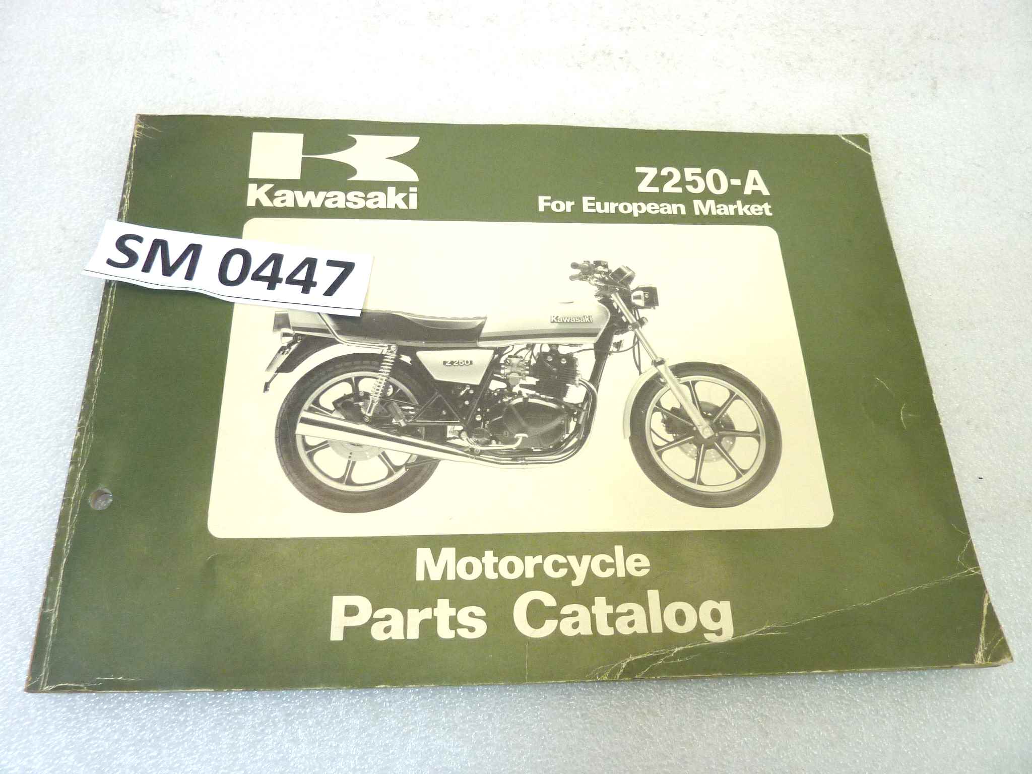 Catalogo parti ricambio Kawasaki Z250A ricambi ORIGINALE eng Parts Catalog dim 18 x 26 cm