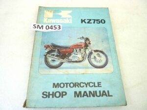 Manuale officina Kawasaki KZ750 Shop Manual ORIGINALE eng - Motorcycle service Manual WORKSHOP riparazione dim 21,5 x 28 cm