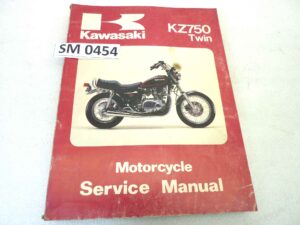 Manuale officina Kawasaki KZ750 Twin Shop Manual ORIGINALE eng - Motorcycle service Manual WORKSHOP riparazione dim 21,5 x 28 cm