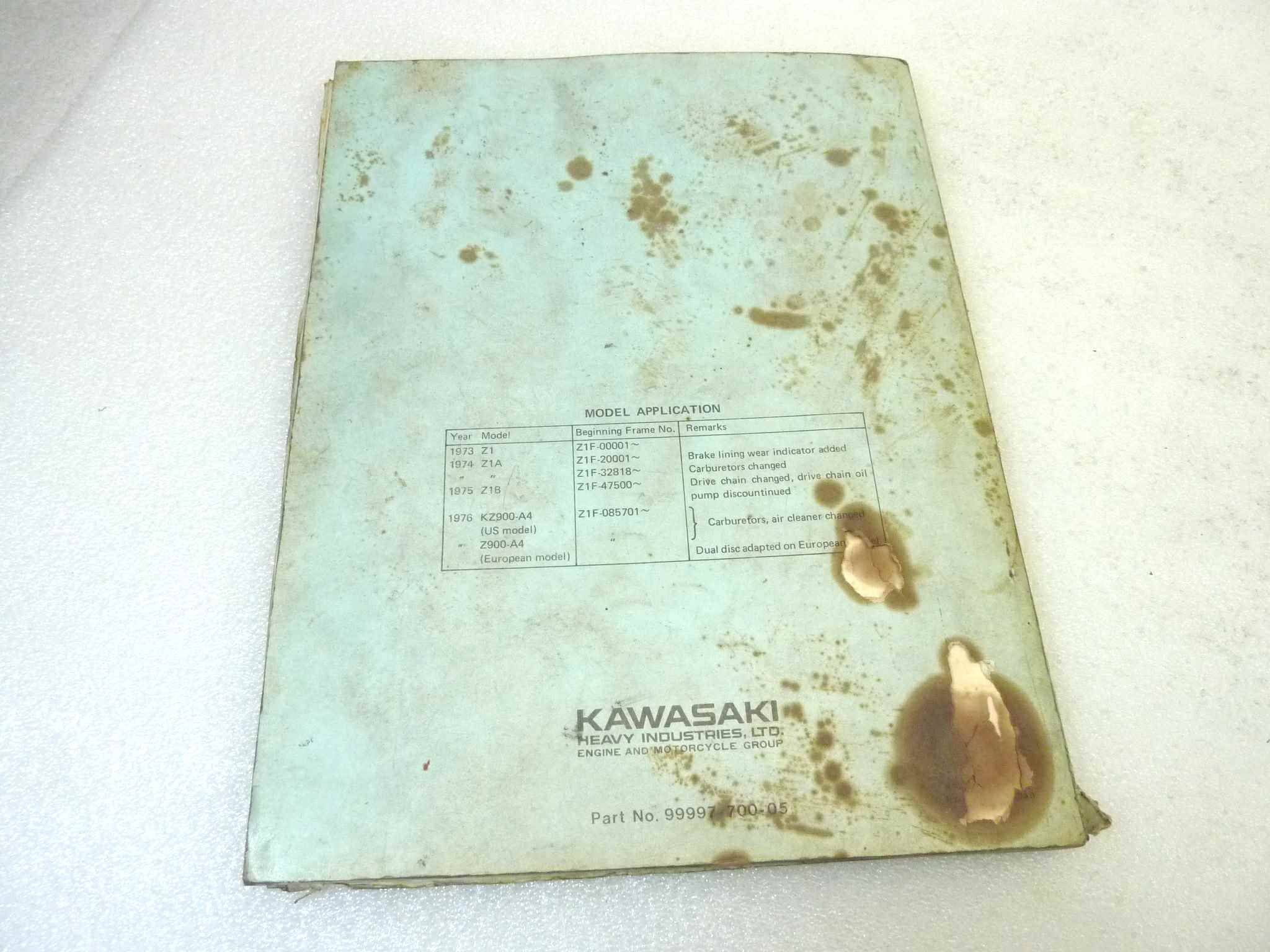 Manuale officina Kawasaki KZ900 Shop Manual ORIGINALE eng - Motorcycle service Manual WORKSHOP riparazione dim 21,5 x 28 cm - immagine 2