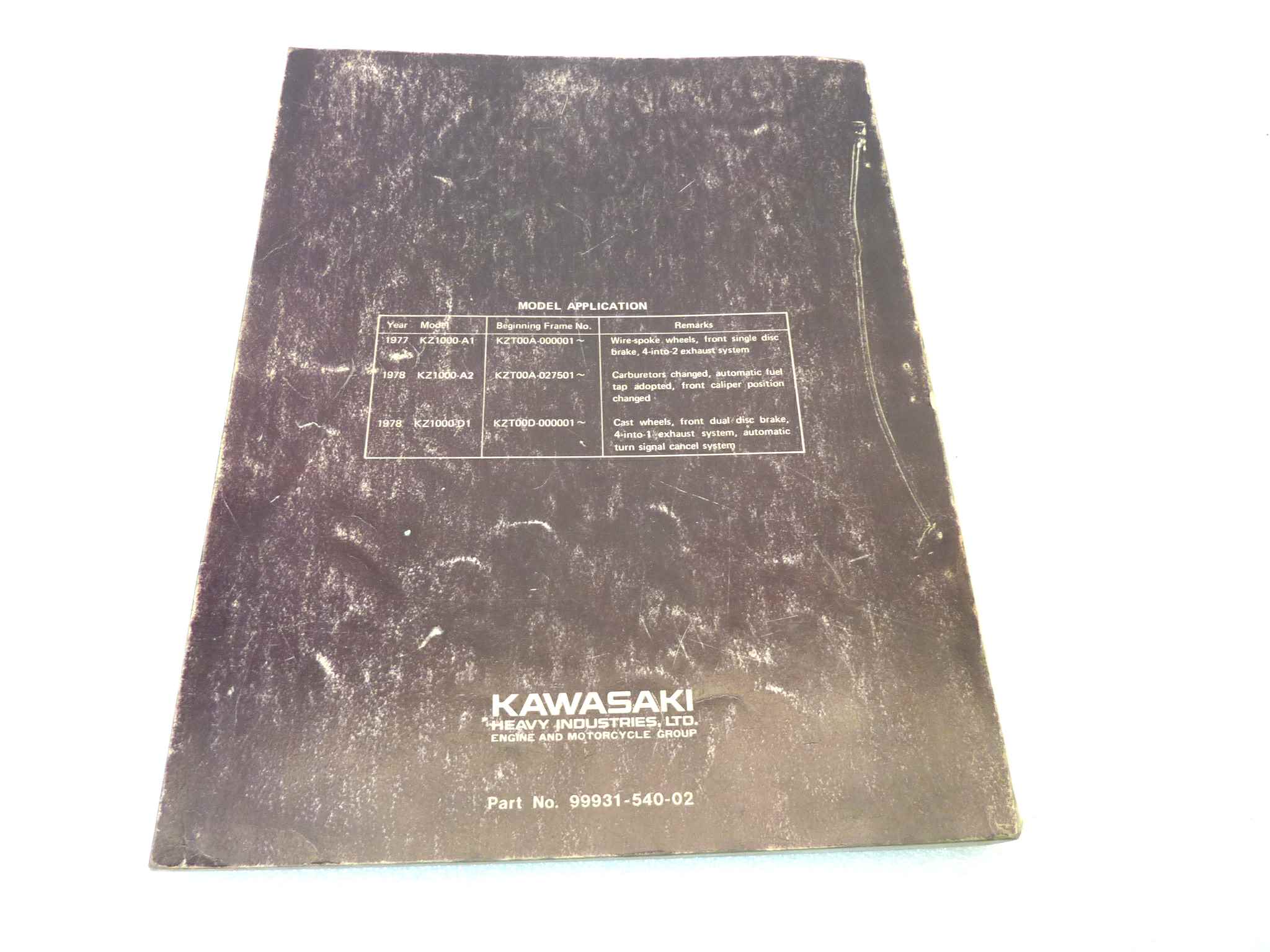 Manuale officina Kawasaki KZ1000 Shop Manual ORIGINALE eng - Motorcycle service Manual WORKSHOP riparazione dim 21,5 x 28 cm - immagine 2