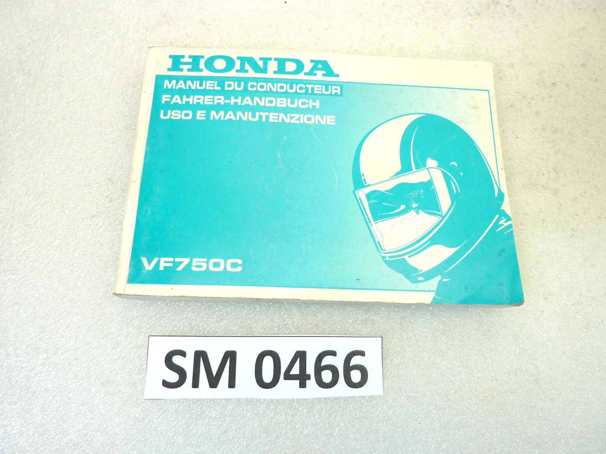 Libretto uso e manutenzione Honda VF750C manuale utente ORIGINALE ita fra ger dim 15 x 10,5 cm NUOVO fondo di magazzino, LEGGI DESCRIZIONE