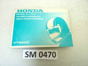 Libretto uso e manutenzione Honda VT600C manuale utente ORIGINALE ita fra ger dim 15 x 10,5 cm NUOVO fondo di magazzino, LEGGI DESCRIZIONE