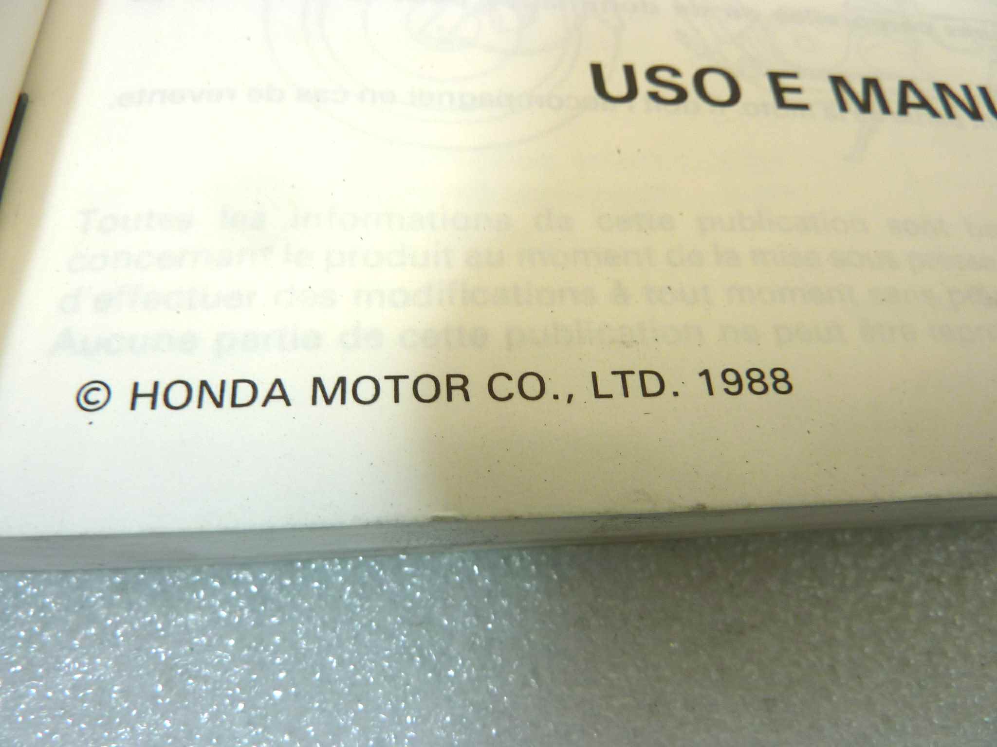 Libretto uso e manutenzione Honda VT600C manuale utente ORIGINALE ita fra ger dim 15 x 10,5 cm NUOVO fondo di magazzino, LEGGI DESCRIZIONE - immagine 5
