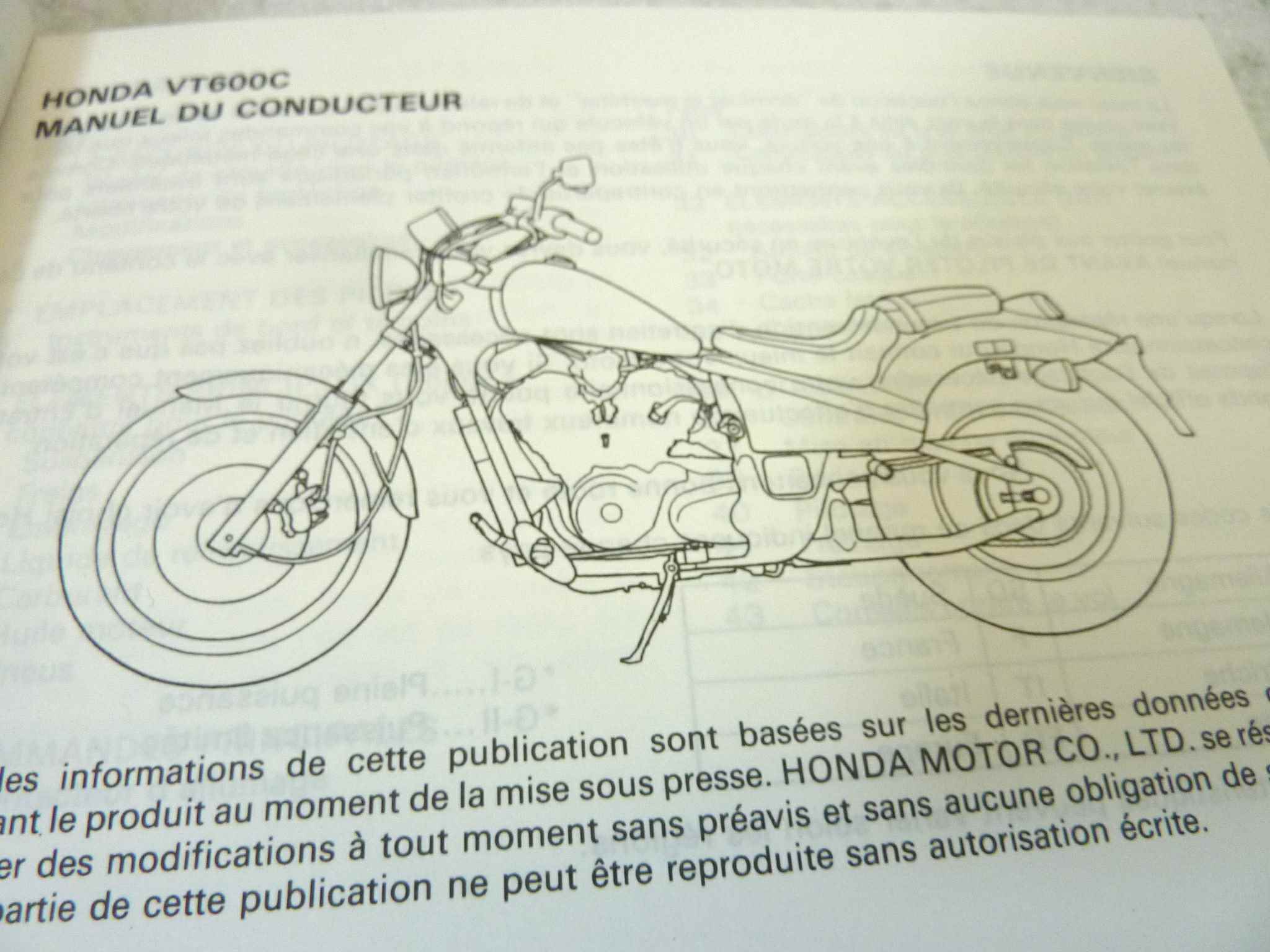 Libretto uso e manutenzione Honda VT600C manuale utente ORIGINALE ita fra ger dim 15 x 10,5 cm NUOVO fondo di magazzino, LEGGI DESCRIZIONE - immagine 6