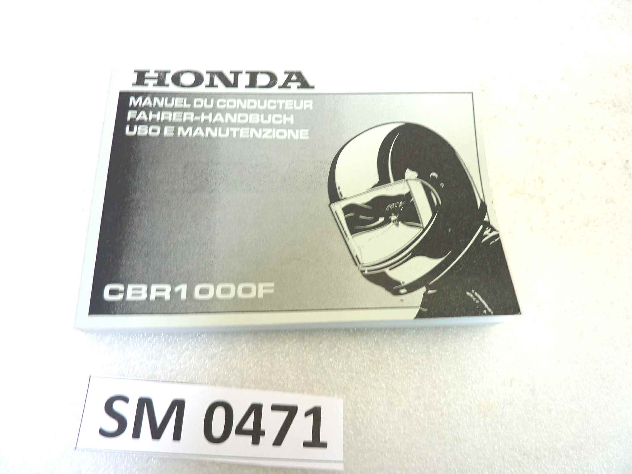 Libretto uso e manutenzione Honda CBR1000F manuale utente ORIGINALE ita fra ger dim 15 x 10,5 cm NUOVO fondo di magazzino, LEGGI DESCRIZIONE