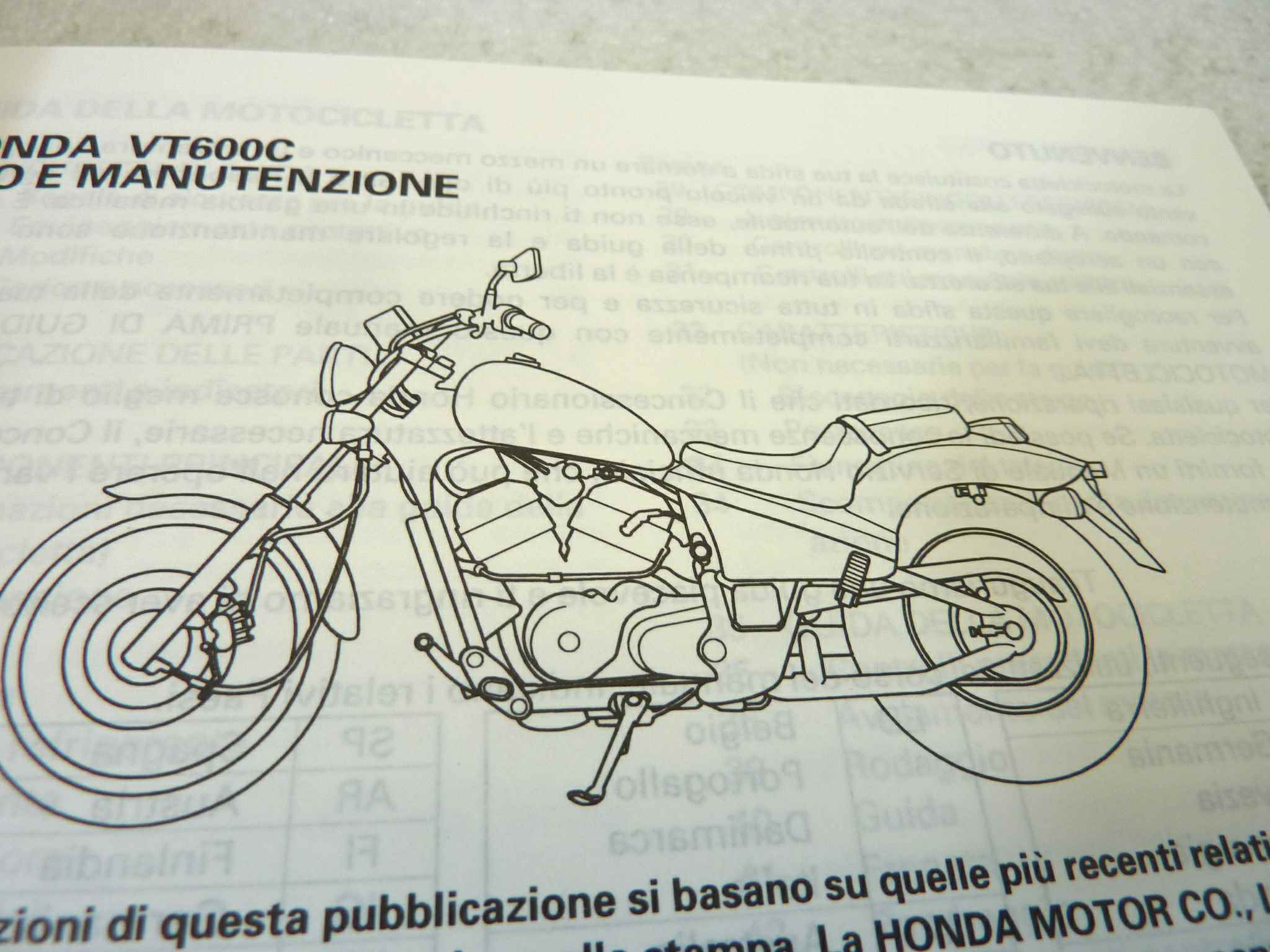 Libretto uso e manutenzione Honda VT600C manuale utente ORIGINALE ita ger esp dim 15 x 10,5 cm NUOVO fondo di magazzino, LEGGI DESCRIZIONE - immagine 6