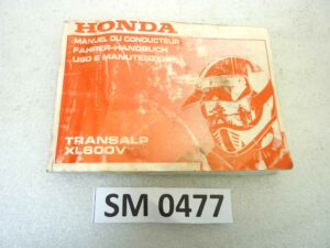 Libretto uso e manutenzione Honda XL600V Transalp manuale utente ORIGINALE ita fra ger dim 15 x 10,5 cm