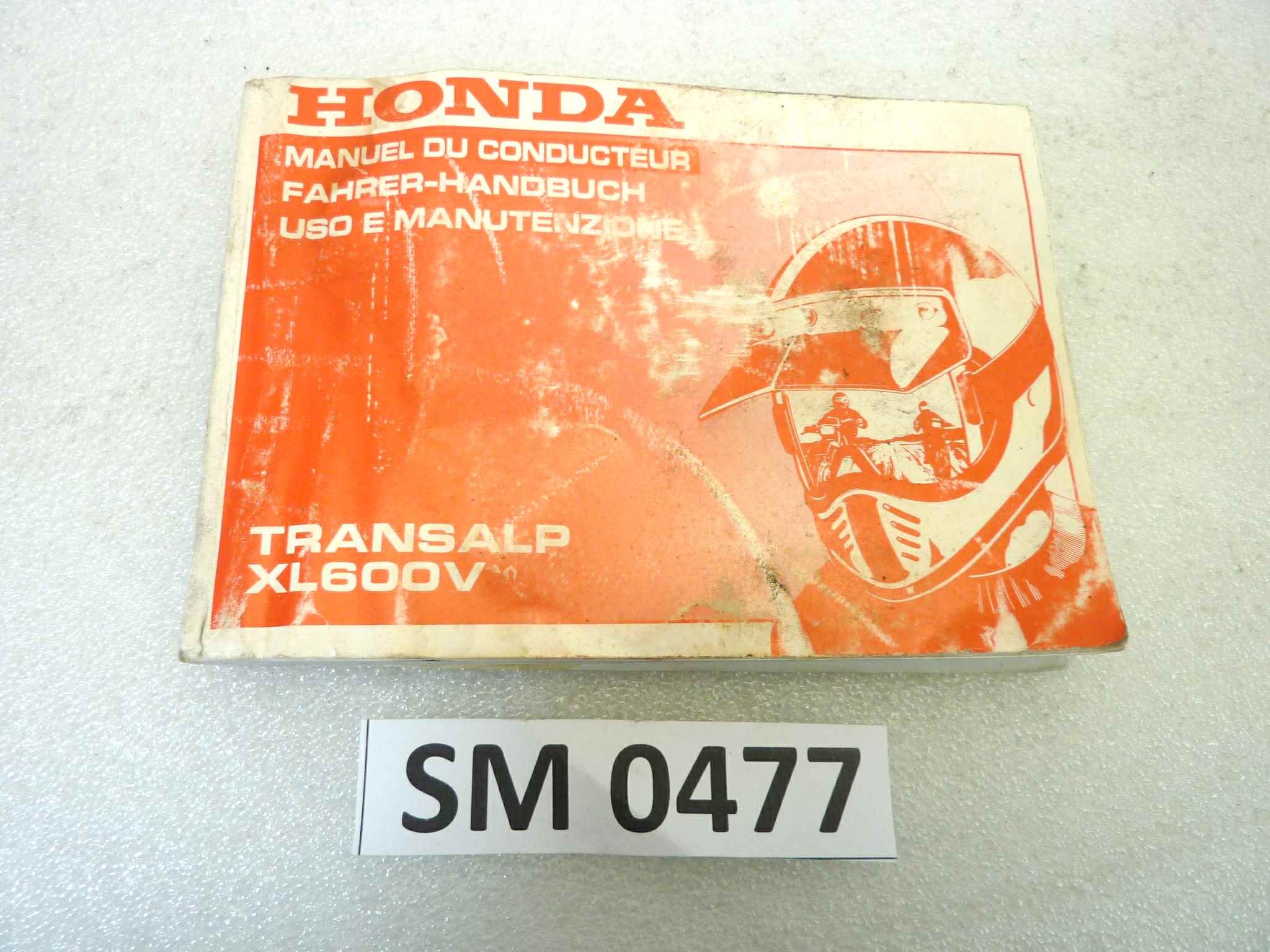 Libretto uso e manutenzione Honda XL600V Transalp manuale utente ORIGINALE ita fra ger dim 15 x 10,5 cm