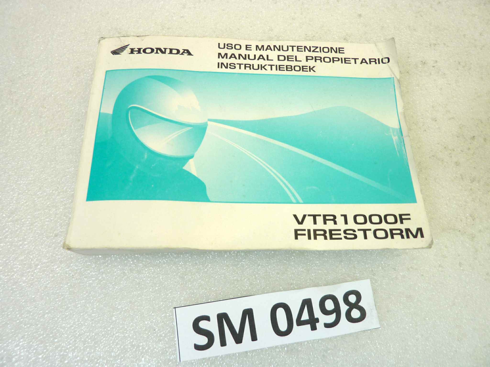 Libretto uso e manutenzione Honda VTR1000F Firestorm manuale utente ORIGINALE ita esp dim 15 x 10,5 cm