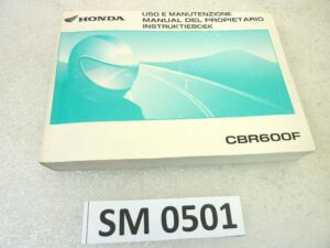 Libretto uso e manutenzione Honda CBR600F manuale utente ORIGINALE ita esp dim 15 x 10,5 cm