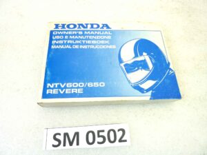 Libretto uso e manutenzione Honda NTV600 650 Revere manuale utente ORIGINALE ita eng fra dim 15 x 10,5 cm