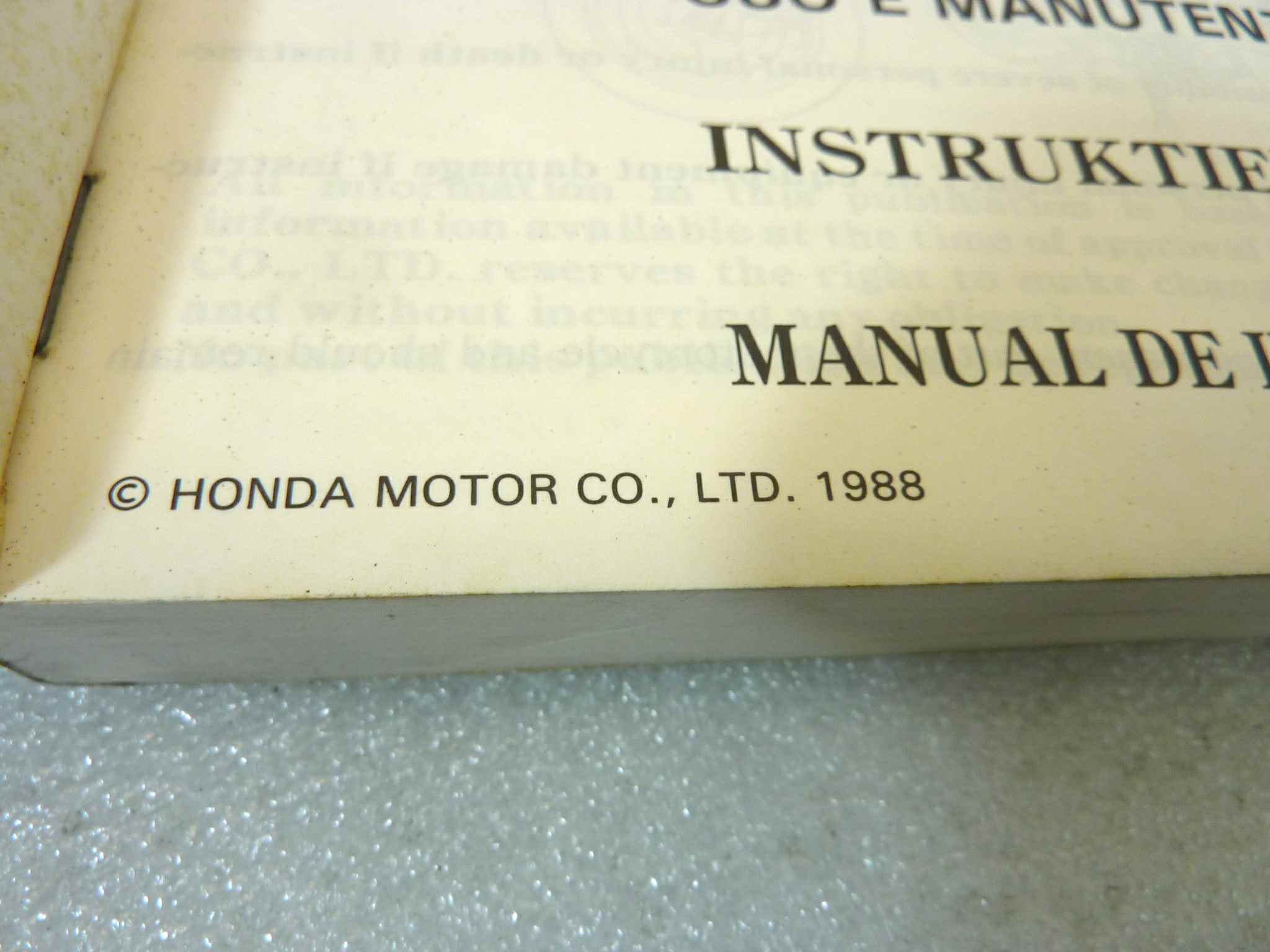 Libretto uso e manutenzione Honda NTV600 650 Revere manuale utente ORIGINALE ita eng fra dim 15 x 10,5 cm - immagine 5