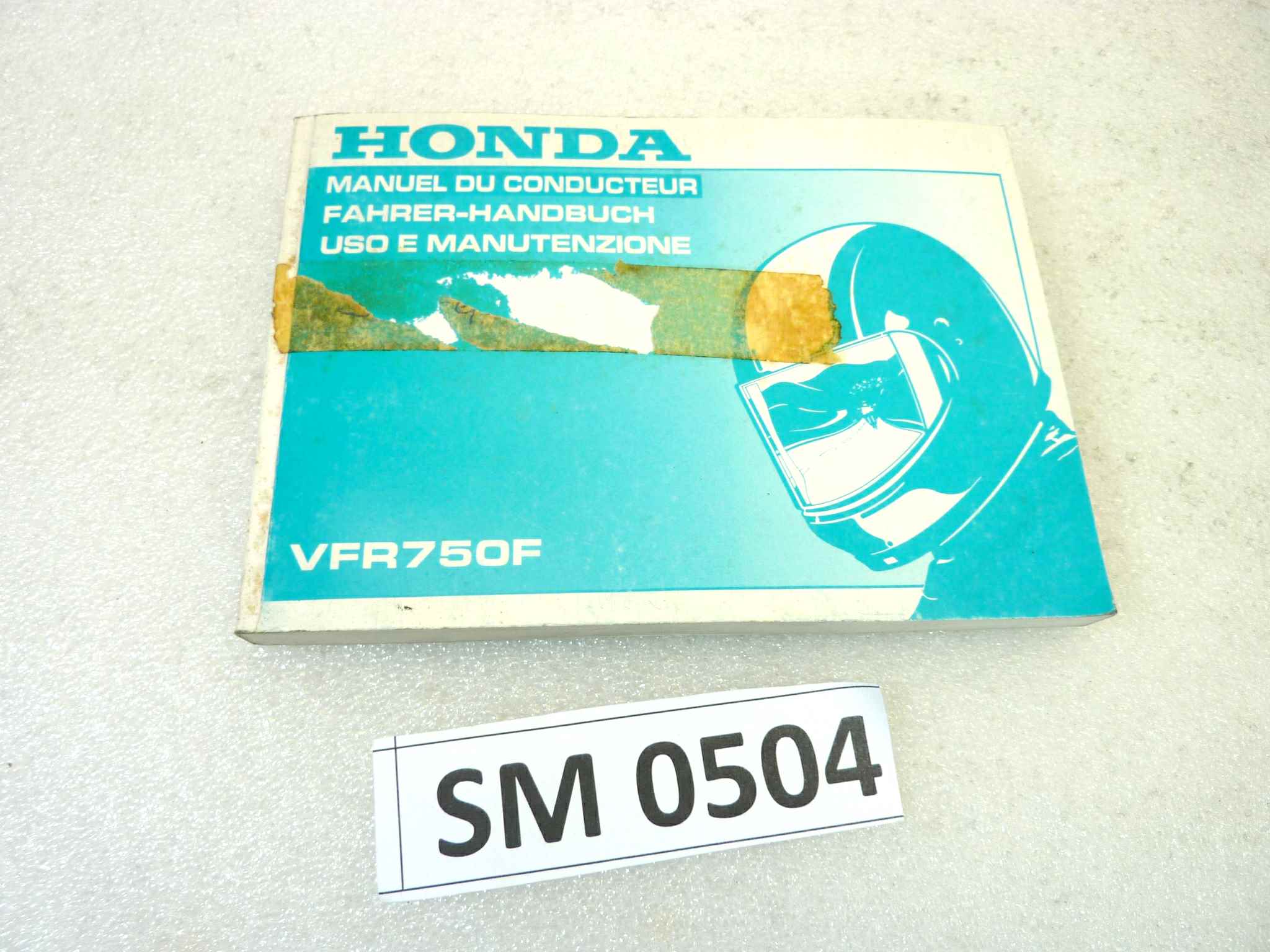 Libretto uso e manutenzione Honda VFR750F manuale utente ORIGINALE ita fra ger dim 15 x 10,5 cm
