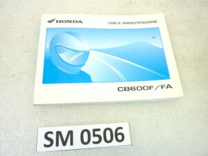 Libretto uso e manutenzione Honda CB600F FA manuale utente ORIGINALE ita dim 15 x 10,5 cm