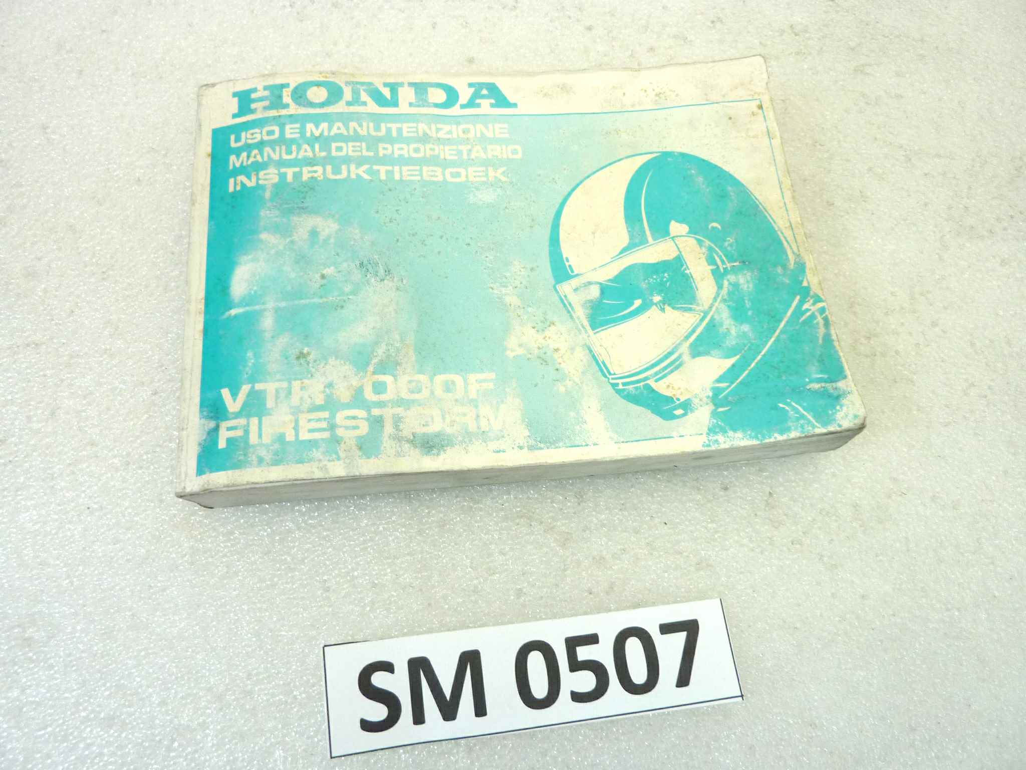 Libretto uso e manutenzione Honda VTR1000F Firestorm manuale utente ORIGINALE ita esp dim 15 x 10,5 cm