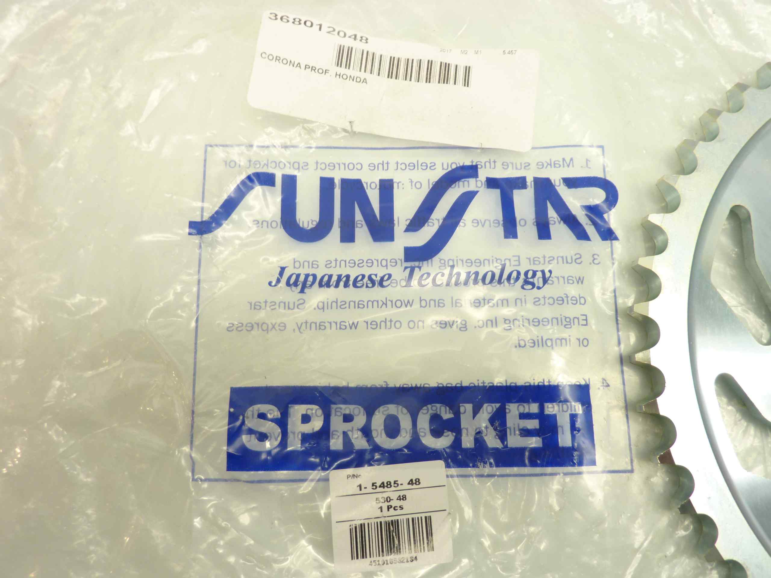 Honda corona SUNSTAR CBR 600 91-96 CB 900 HORNET VEDI FOTO PER COMPATIBILITA COD 1548548 PASSO 530 DENTI 48 - immagine 3