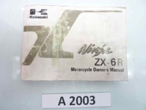 Kawasaki ZX 6R J1 00 NINJA libretto manuale uso manutenzione inglese