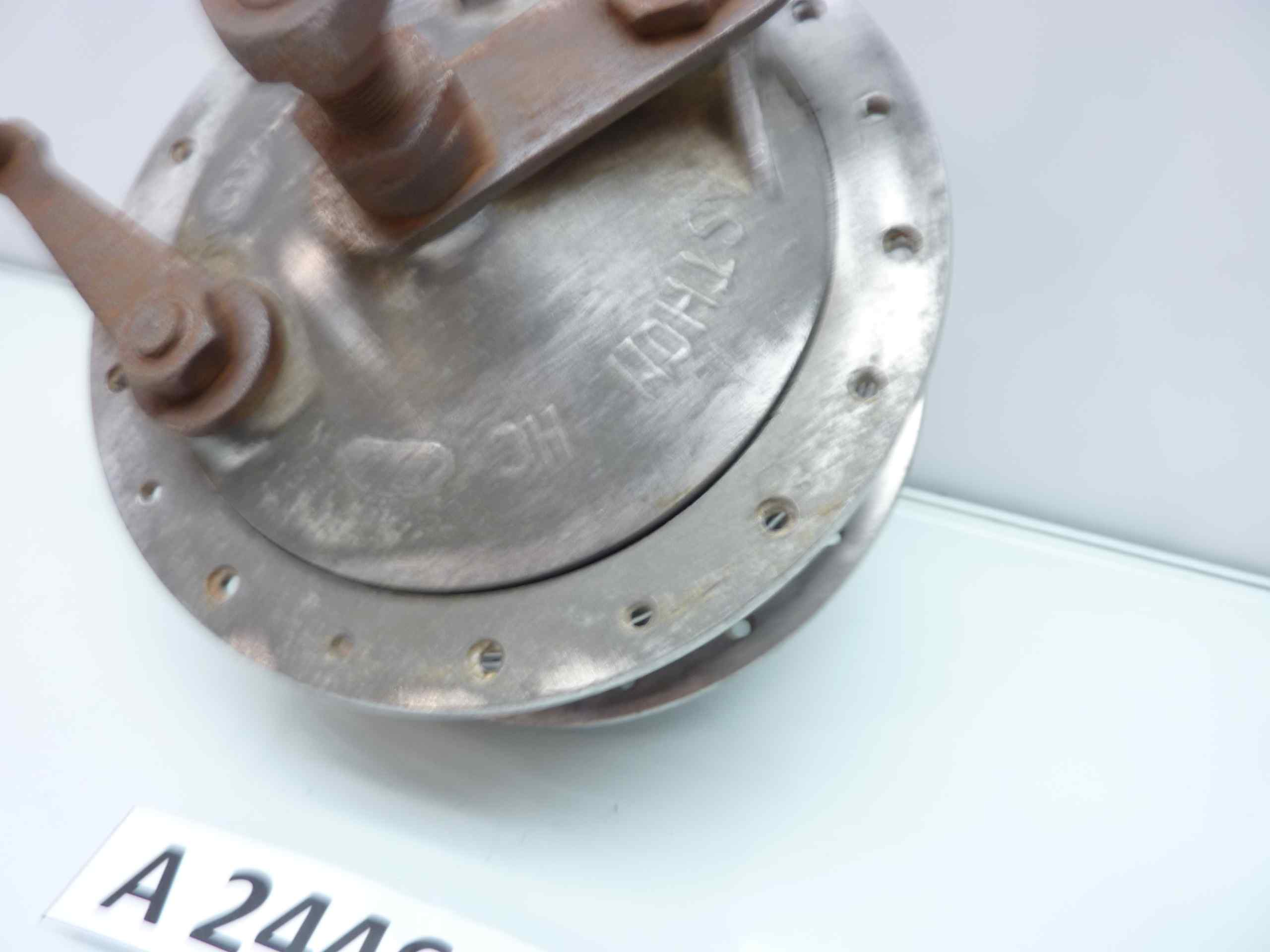 Mozzo freno moto epoca diam mozzo ASTHON HC BARUFFALDI MILANO mm 140 - diam piatto 108 - 36 fori - immagine 3
