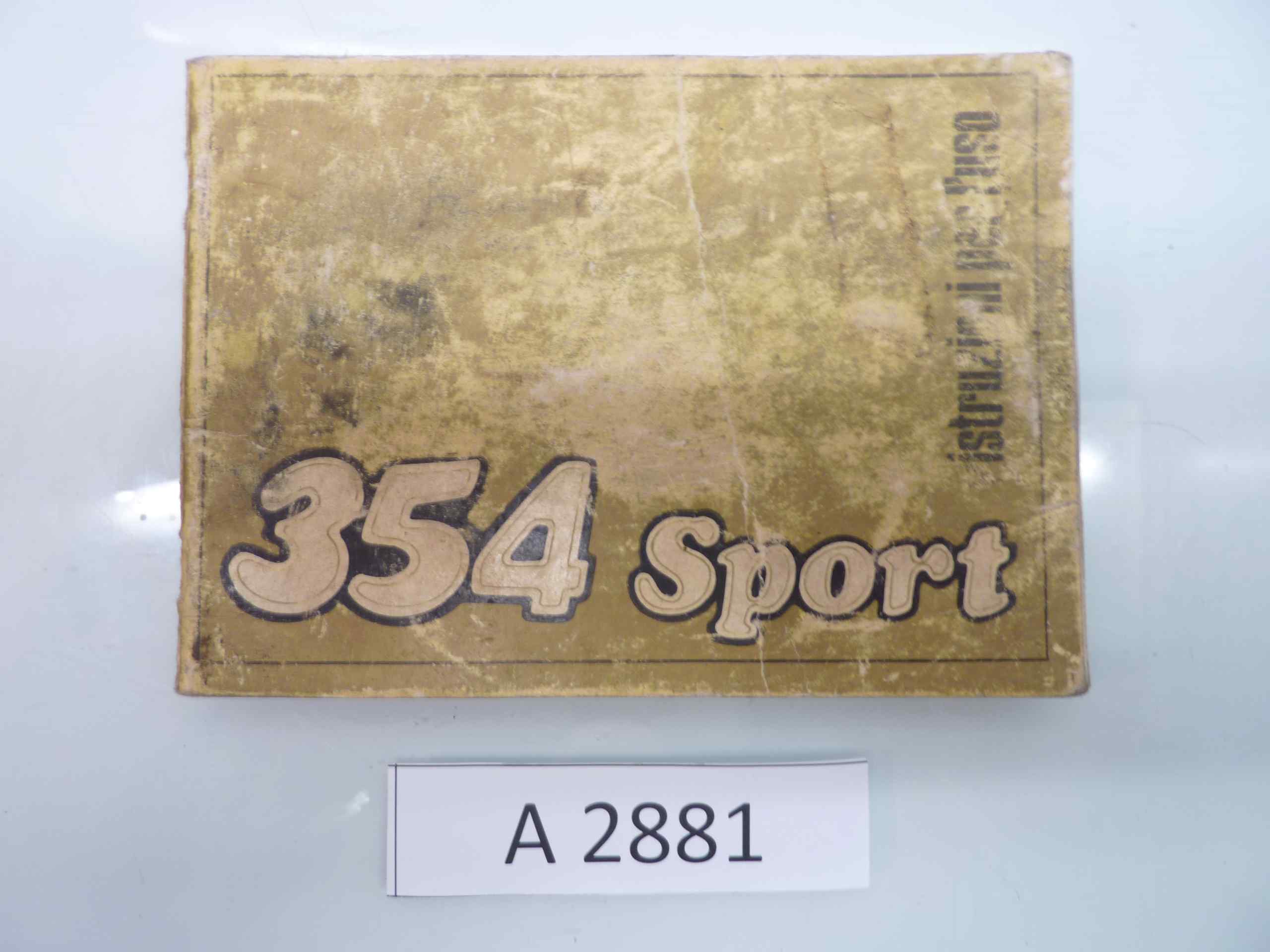 Benelli 354 Sport libretto istruzioni per luso manuale originale