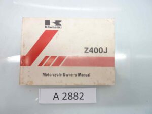 Kawasaki Z400J libretto istruzioni per luso manuale inglese