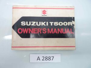 Suzuki T500R libretto istruzioni per luso manuale inglese originale