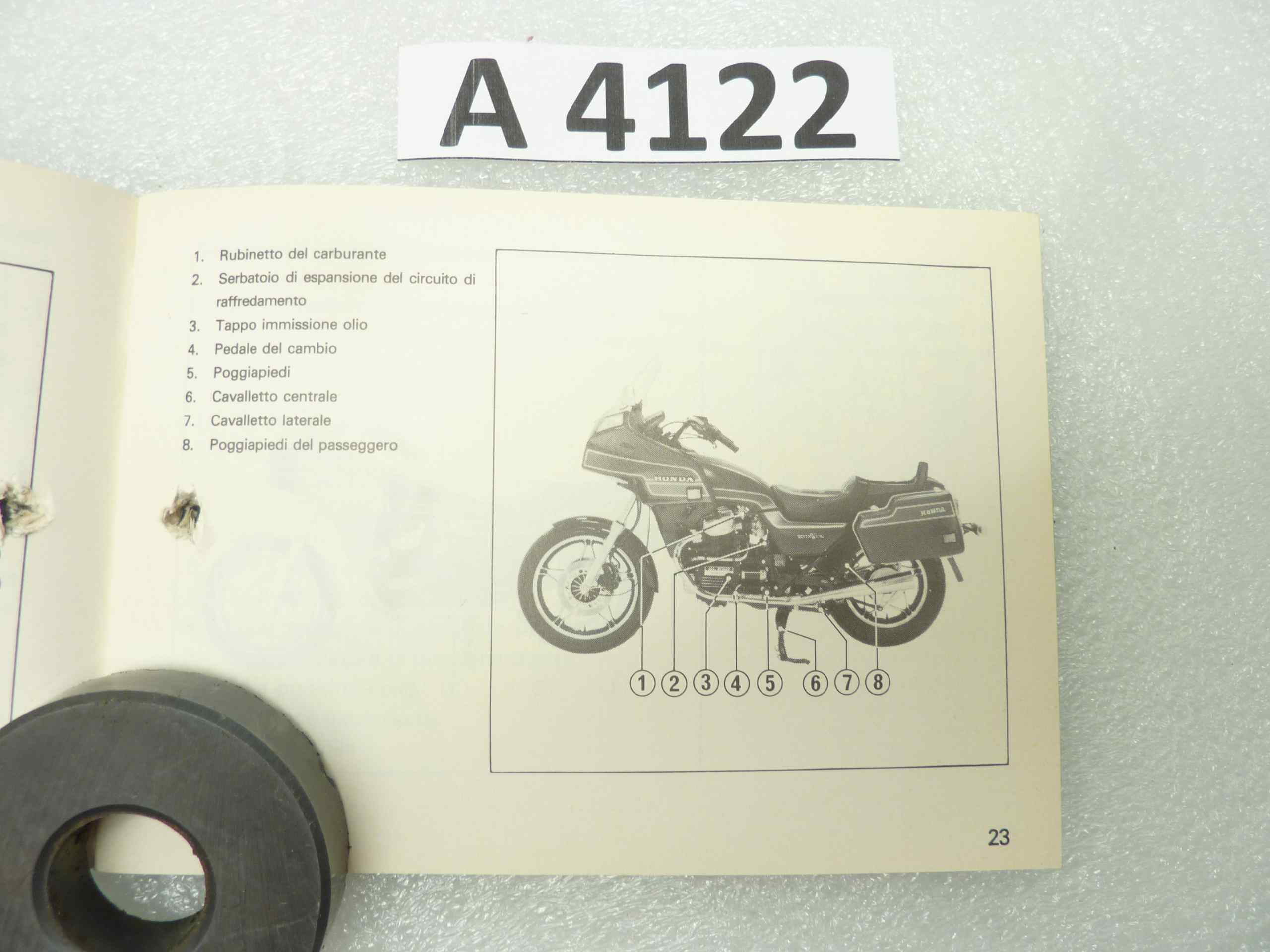 Honda GL 650 DX II libretto uso e manutenzione ORIGINALE NO REPLICA bucato - immagine 2