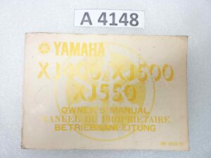 Yamaha XJ 400 500 550 manuale del proprietario inglese francese tedesco ORIGINALE NO REPLICA