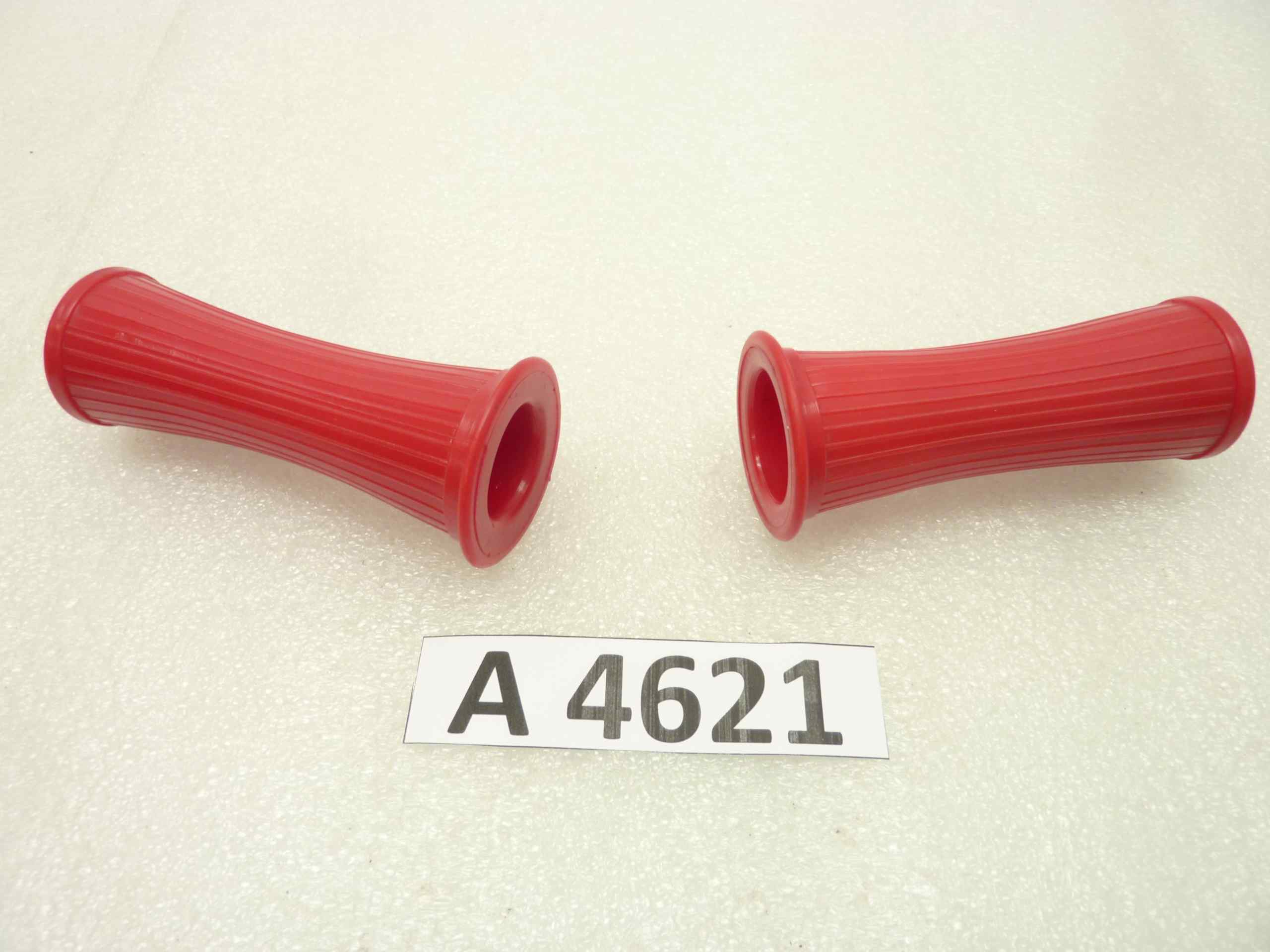 coppia manopole moto ciclomotore bicicletta epoca diam 22-24 ROSSE nuovo fondo di magazzino