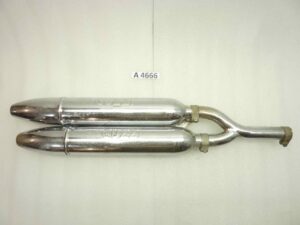 Guzzi vari modelli doppio scarico marmitta TZ IGM 38657S BREVETTO 195 diam int imbocco 37 mm