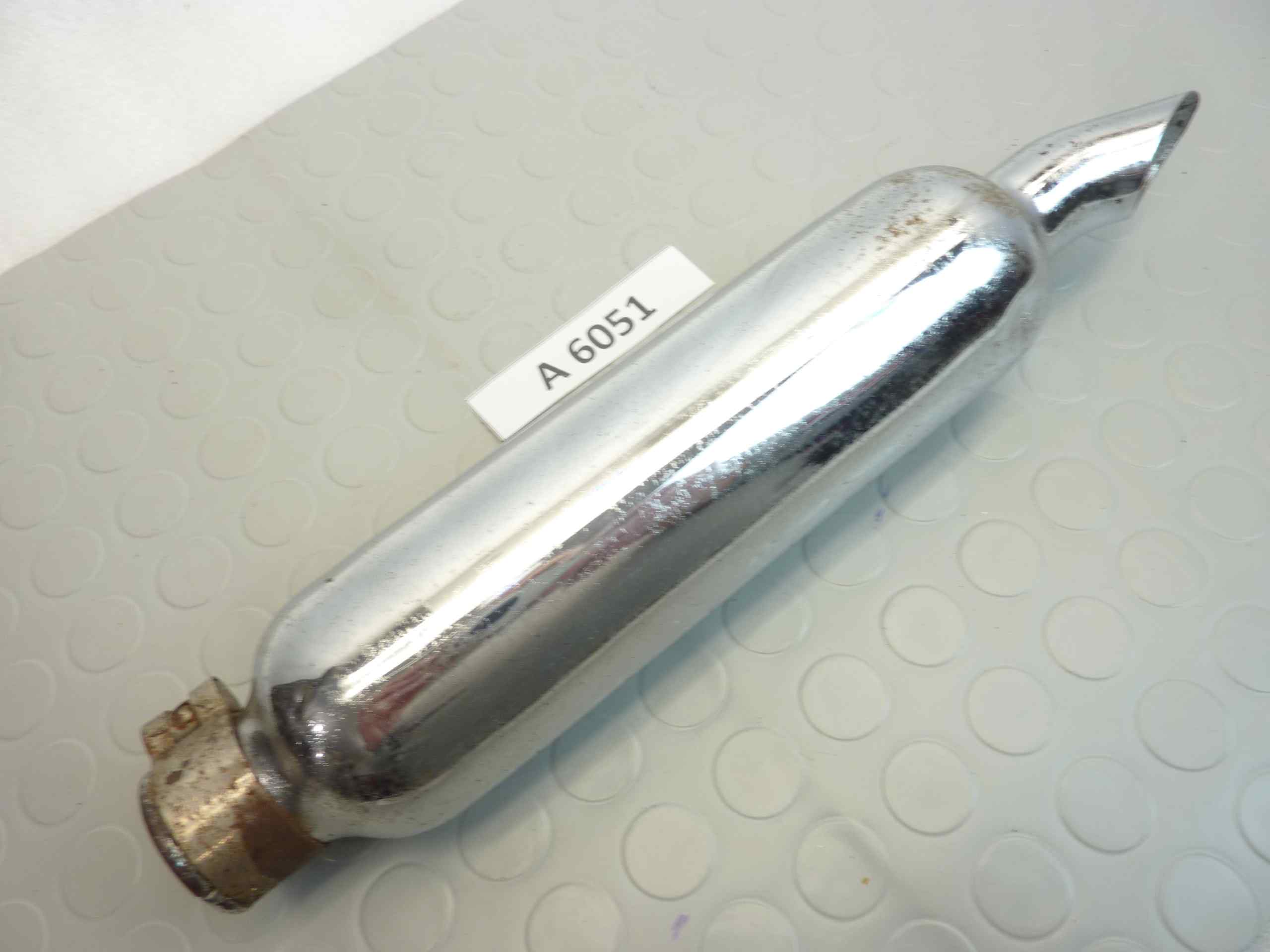 Marmitta moto epoca ciclomotore diam imbocco 36 mm lungh tot 34 cm terminale silenziatore - immagine 2