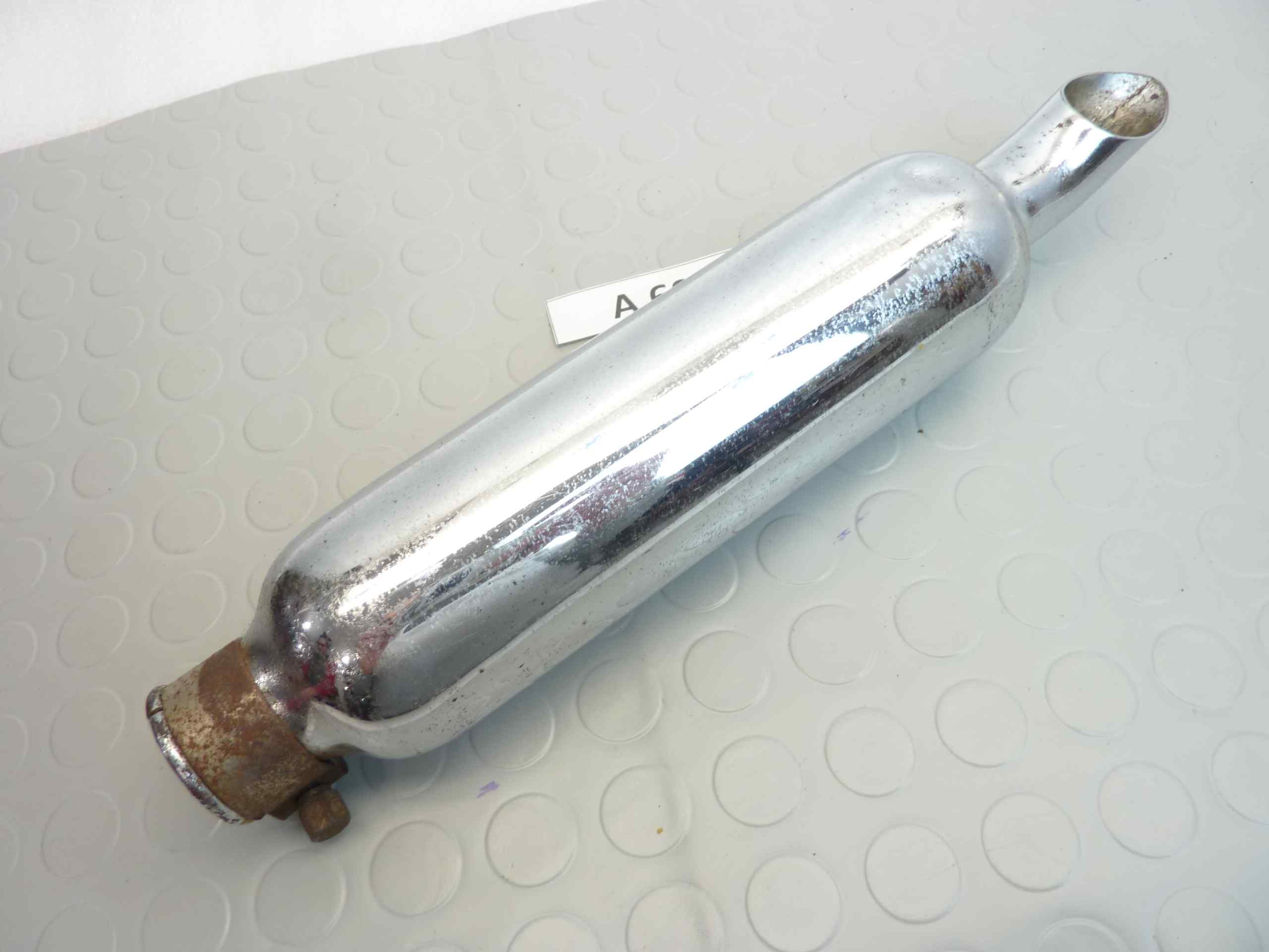 Marmitta moto epoca ciclomotore diam imbocco 36 mm lungh tot 34 cm terminale silenziatore - immagine 4