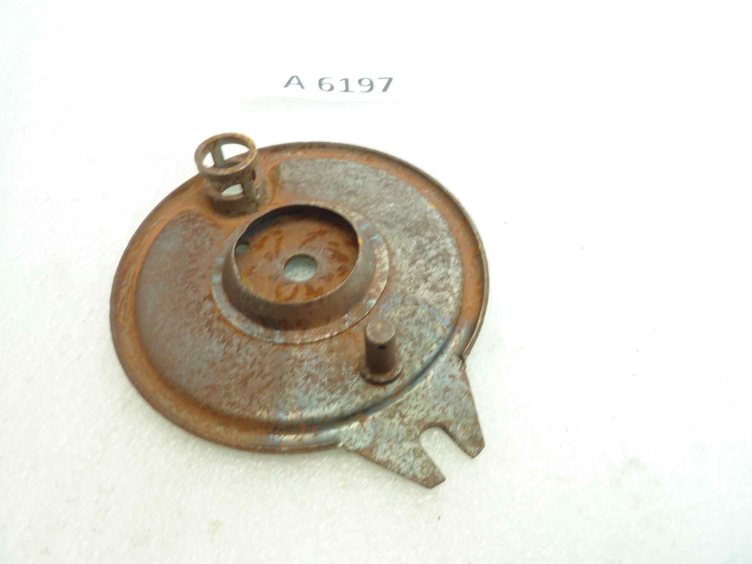 Disco piatto porta ganasce Guzzi Cardellino mozzo freni anteriore - immagine 3